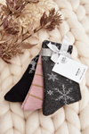 Women's Christmas Socks 3-Pack Black-Pink