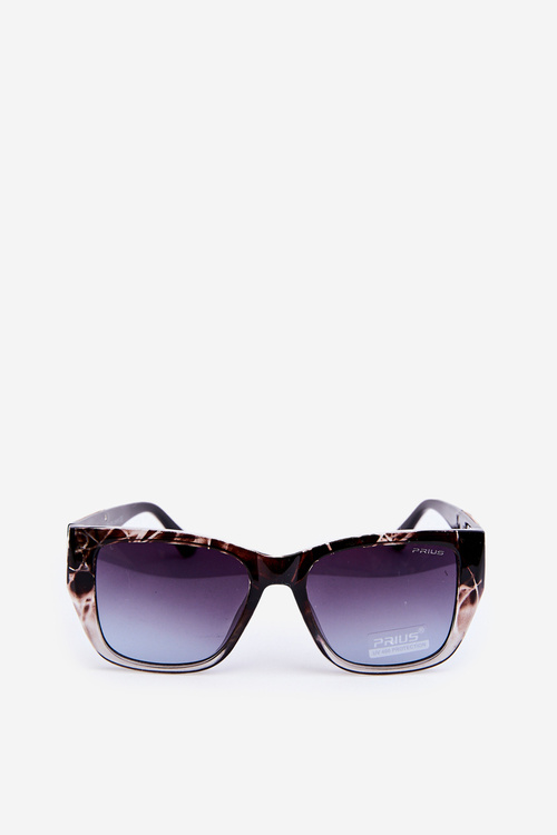 Okulary Przeciwsłoneczne Damskie Z Ozdobnymi Detalami UV400 Brązowe