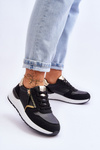 Sportowe Buty Damskie Suwak Czarne Larisa