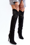 Women's Knee-High Heels Boots Black Vessy