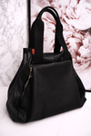 Shopper Shoulder Bag LAURA BIAGGI Leather/Suede Black