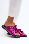 Women's Flat Sandals with Cutouts Fuchsia Fiviama