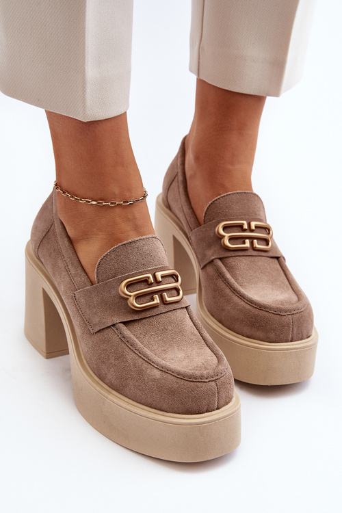 Zazoo 20170 Women's Suede Pumps Beige