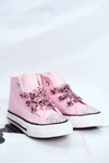Children's Zirconia Sneakers Pink Smile