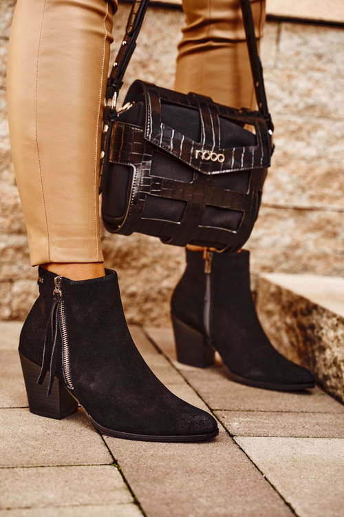 Botki Kowbojki Na Suwak Big Star Czarne GG274362