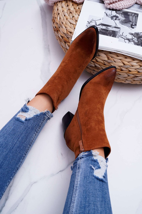 Women's Stiletto Boots Suede Camel Niki