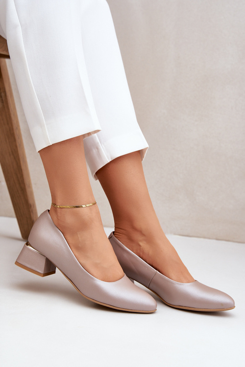 Leather Pumps Lewski 3118 Dark Beige