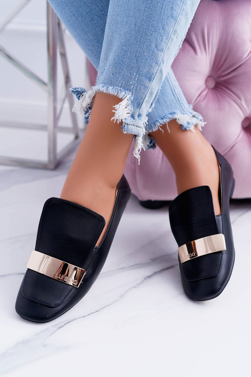 Women's Lu Boo Black Lace Moccasins With Blade Harlem