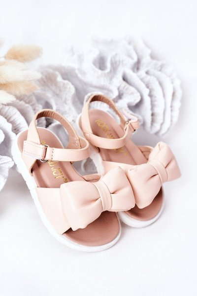 Children's Sandals With Bow Pink Abbie