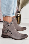 Women's Suede Boots With a Buckle Exquisite 1198 Cappuccino