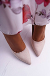 Women's Suede Stilettos Beige Yanna
