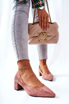 Suede Pumps On A Block Heel Pink Rossie