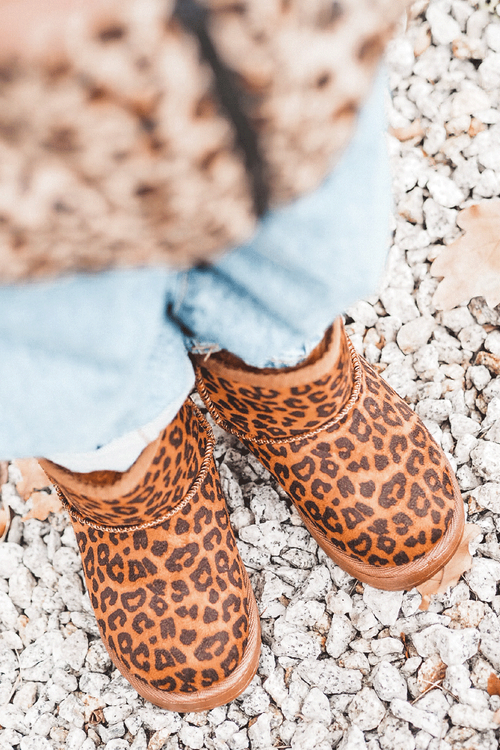 Children's Warm Snow Boots Leopard Gooby