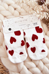 Women's Non-slip Socks In Hearts White