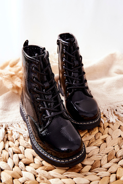 Children's Insulated Boots Shiny Black Gessa