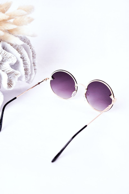 Gold Sunglasses With A Fly Dark Brown Ombre