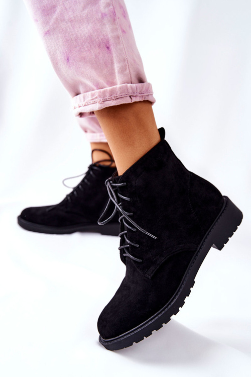 Classic Tiered Boots Black Melome