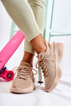 Buty Sportowe Wsuwane Damskie Beżowe Dalmiro