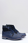 Men's Navy Blue High Half Boots Rebrand