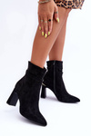 Suede Heels on a Stiletto Heel Black Mellamene