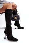 Women's Heeled Fur-Lined Boots Black Isot