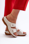 Light Women's Flip Flops Made of Eco Leather Silver Frellia