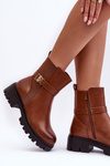 Women's Leather Ankle Boots Brown Elspetia 
