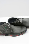 Men's Grey Leather Half Shoes Graziano