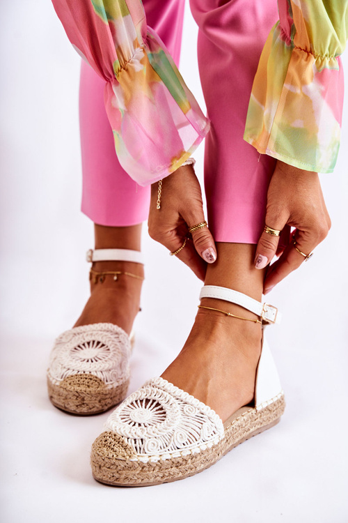 Women's Sandals Openwork Espadrilles White Murillo