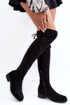 Women's Suede Over-the-Knee Boots Black Enelyn