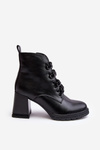 Women's Lace-Up Heels on Heel D&A CR8120 Black