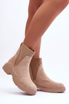 Women's Suede Ankle Boots Beige Tannaz