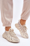 Women's Fashion Sock Sneakers Beige Daxo