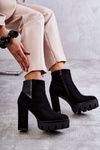 Women's Suede High Heel Boots Black Maricruz