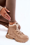 Women's Warm Boots On The Platform Beige Ofelia