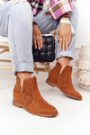 Openwork Boots On The Wedge S.Barski Camel