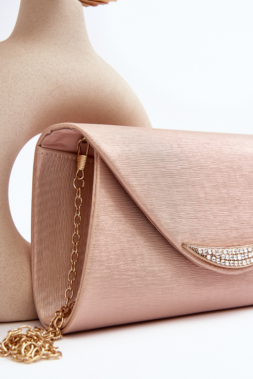 Torebka Kopertówka Wizytowa Łańcuszek Różowe Złoto Zarani MD2320