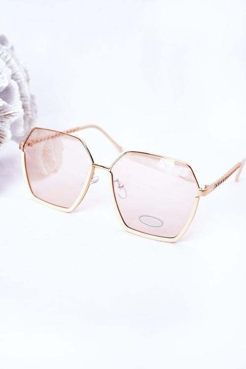 Geometric Sunglasses Beige