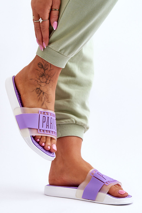 Klapki Damskie Sportowe Fioletowe Sunrise