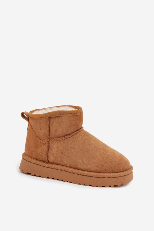 Children's Youth Snow Boots Lined with Fleece Camel Mireya