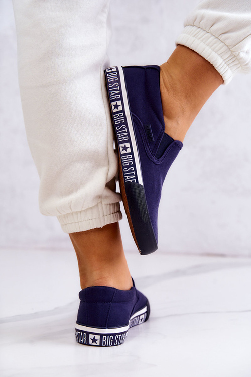 Tenisówki Slip-on Big Star Granatowe HH274011