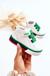 Children's High-top Sneakers With Rib White and Green Baxter