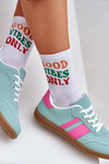 Sneakersy Damskie Niskie Eko Skóra Miętowe Nonalorin