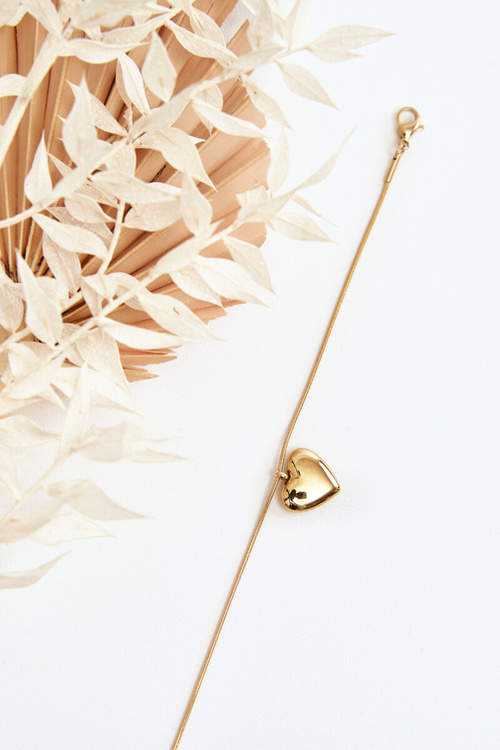 Bransoletka Damska Z Sercem Złota