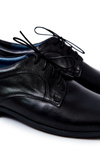 Men's Elegant Bednarek Shoes Leather Black Gaspare