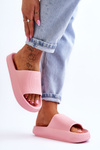 Fashionable Light Flip Flops On A Massive Sole Pink Rebel