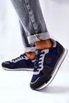 Buty Sportowe Platforma Big Star Granatowo-Szare GG274A056