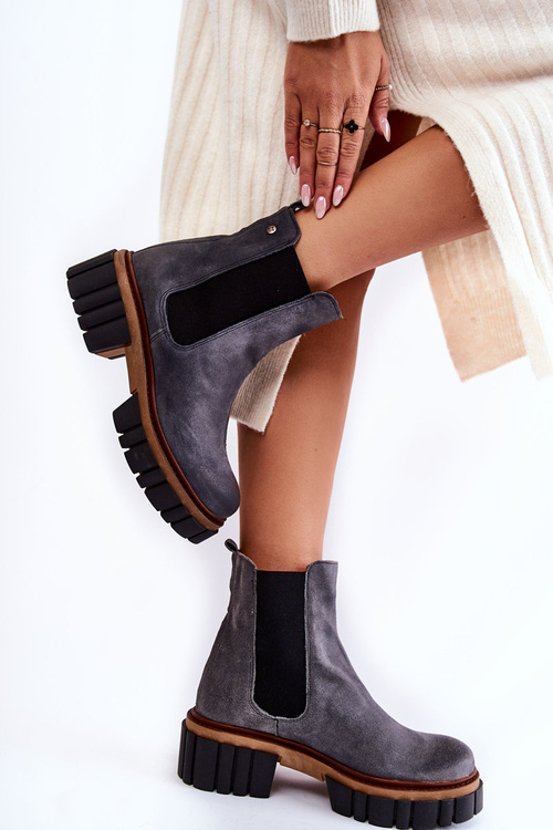Ankle Boots Worker Maciejka Gray 05312-03