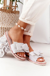 Rubber Slippers With A Bow White Gabriell