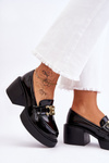 Fashionable Brogues Pumps On Massive Heels Black Imani